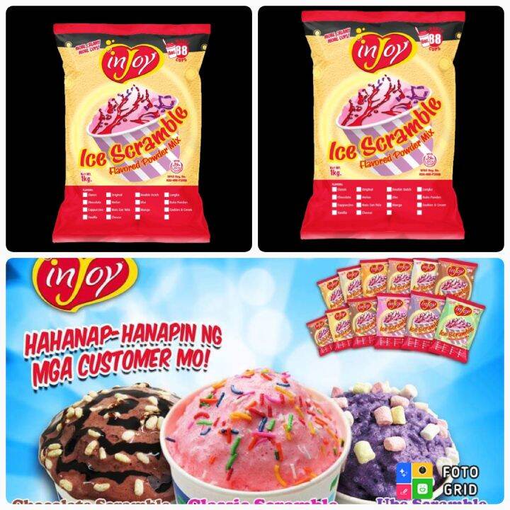 INJOY ICE SCRAMBLE MANGO FLAVOR 1KG SCRAMBLE MIX POWDER Lazada PH