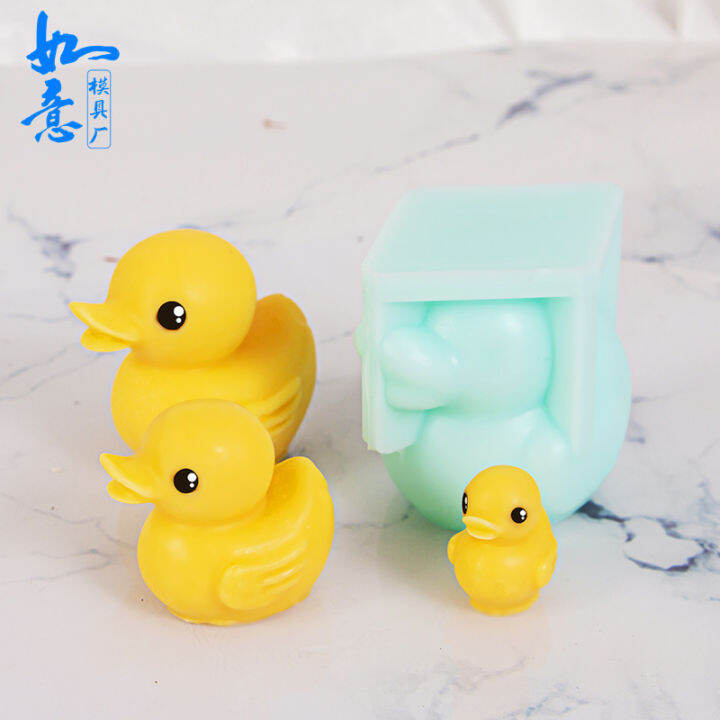 Small Yellow Duck Pudding TikTok Waving Duck Silicone Mold Chocolate ...