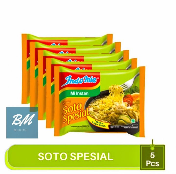 Indomie Soto Spesial 5 Pcs Mie Indomie Kuah Rasa Soto Spesial 5