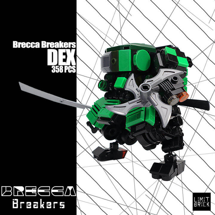 Brecca Breakers Dex Brick Robot Mech Wanabi Ninjas Building Blocks ...