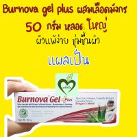 ของแท้ 100% (50กรัม) Burnova gel plus dragon blood เจลว่านหางจระเข้ ผสม เลือดมังกร