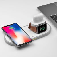 Hoco รุ่น CW21 แท่นชาร์จไร้สาย 3in1 Wireless Charger แท่นชาร์จสำหรับSmartphone Smart Watch หูฟังไร้สาย พร้อมส่ง ถูกที่สุด?