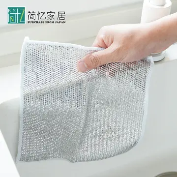 Magic Cleaning Cloth Kitchen Dishwashing Towel Metal Steel Wire Cleaning  Rag for Dish Pot Cleaning Tools