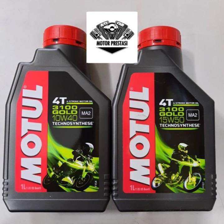 MOTUL 3100 10W40 15W50 4T TECHNOSYNTHESE ENGINE OIL 1L MINYAK HITAM