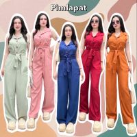 ?Jumpsuit จั้มสูทผ้าซาร่าสีพื้น?