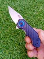 มีดพับเอนกประสงค์ ZT0022​ GO BOLD เหล็ก CPM 20CV ความแข็ง 60HRC​ ด้ามจับคาร์บอนไฟเบอร์