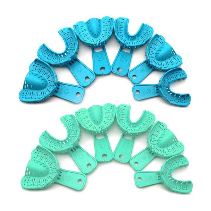 Denspay 6Pcs/Set Dental Impression Plastic Tray S/M/L Dental Implant