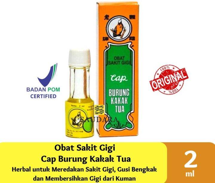 Obat Sakit Gigi Cap Kakak Tua Obat Perontok Gigi Berlubang Minyak ...