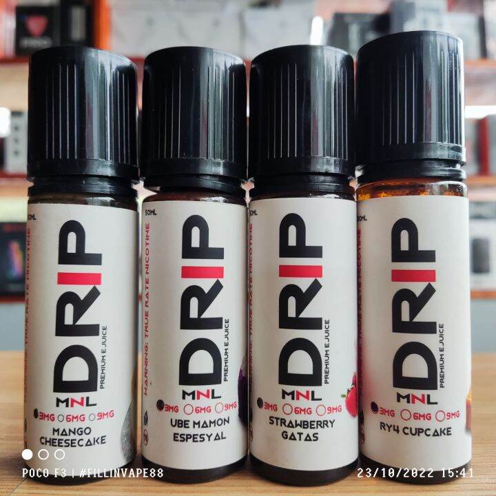 Drip MNL 50ml 3/6mg Premium ejuice 70/30 Lazada PH