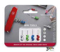 Victorinox ชุด ไขควง 4ชิ้น Mini Tools, ไขควง 1.5 mm หมุดซิมการ์ด ไขควงปากแฉก 000 ไขควงทอร์กซ์ T4 นำมาอัพเกรดมีดพก 84, 85, 91 และ 111 มม