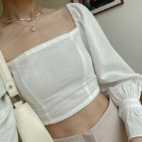 ladiastudio - Linen crop top