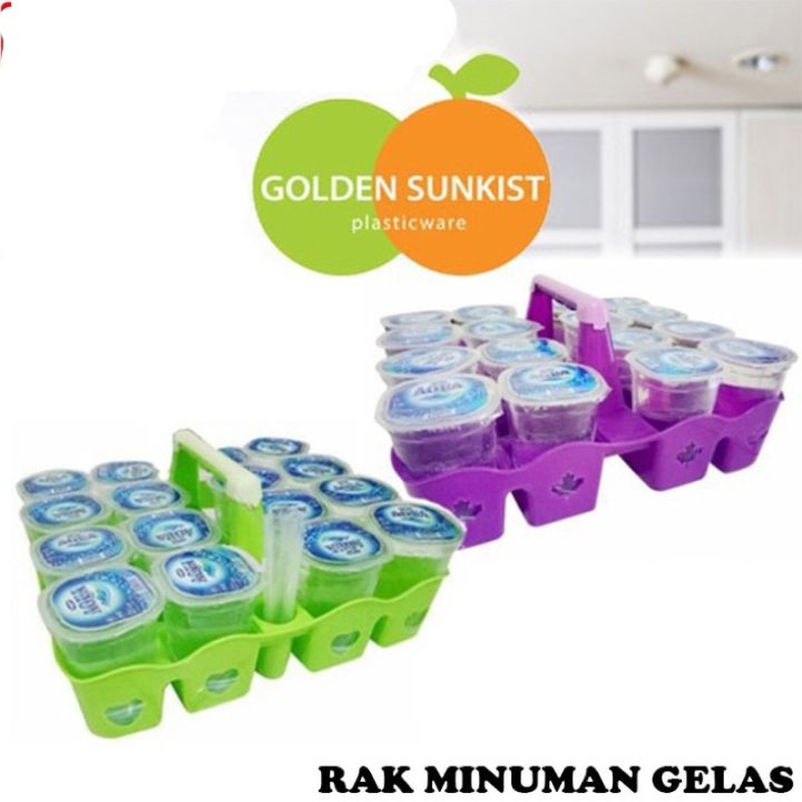 Rak Aqua Gelas Plastik 12 Dan 16 Lubang Tempat Penyimpanan Air Minum Tempat Air Aqua Gelas 8456