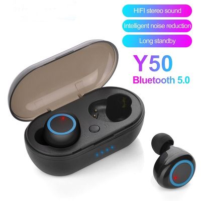 Y50 Tws หูฟังไร้สาย Bluetooth Gamer 9D หูฟังกีฬากันน้ำชุดหูฟังสเตอริโอสำหรับเล่นเกมพร้อมไมโครโฟน