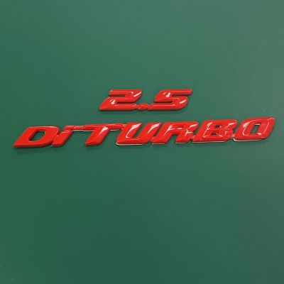 โลโก้* 2.5 Di TURBO  ติดท้ายรถ  D-max 2002-2006 สีแดง ราคาต่อชุด