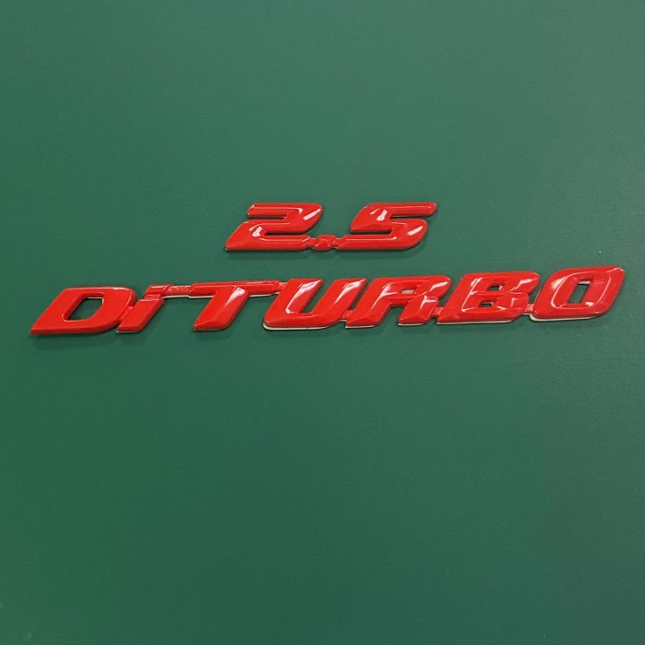 โลโก้-2-5-di-turbo-ติดท้ายรถ-d-max-2002-2006-สีแดง-ราคาต่อชุด