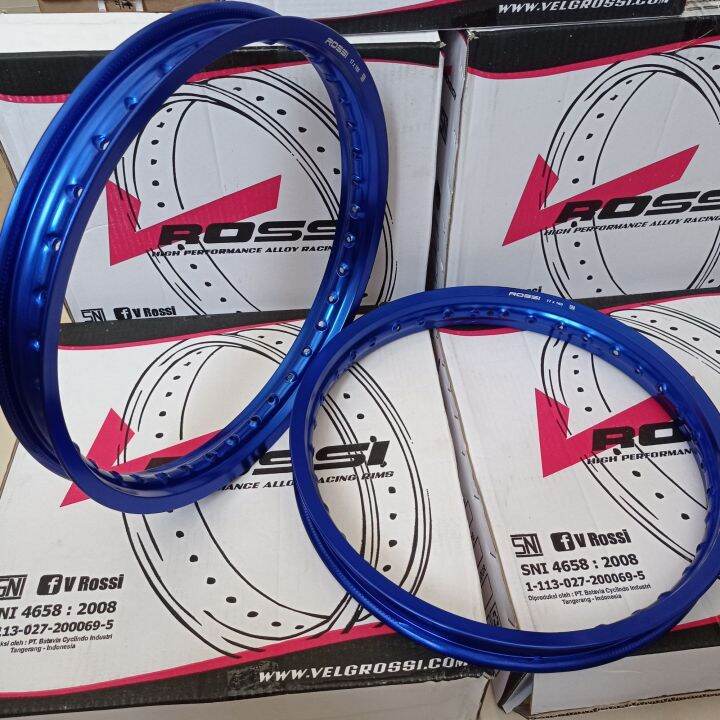 Velg Pelek Rossi Sni Original Sepasang Blue Ring Velg Rossi