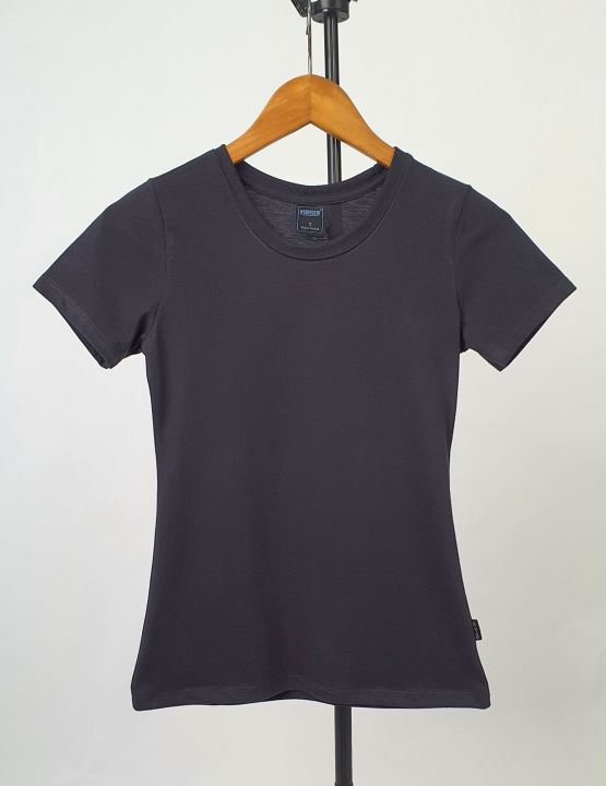 เสื้อยืดสีพื้นhydrogent-รุ่น-simple-ทรงเข้ารูปผู้หญิง