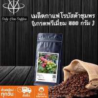 ( 500 กรัม )เมล็ดกาแฟคั่วAAAA โรบัสต้าชุมพรเเท้ 100% คั่วใหม่ทุกวัน ทุกออเดอร์ เกรด AAA