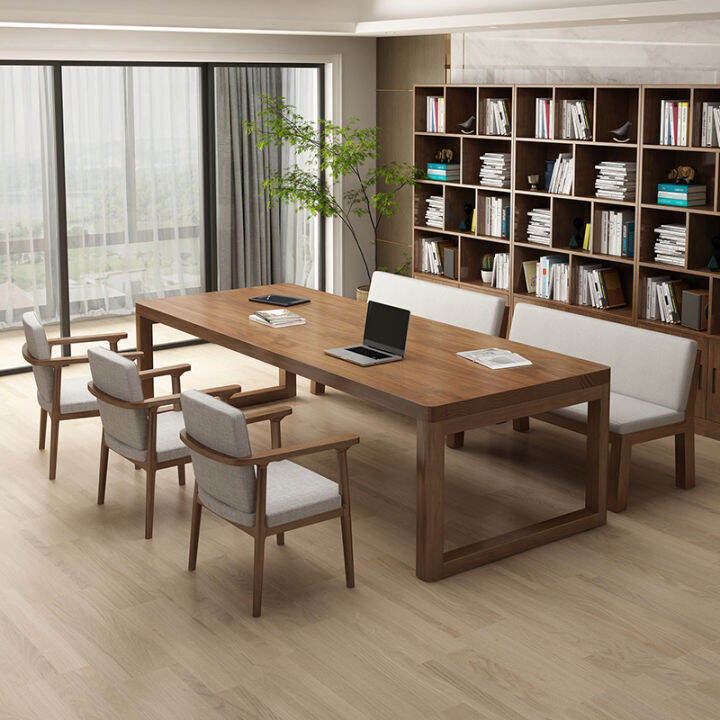Solid Wood Large Desk Writing Desk Student Household Long Table Living