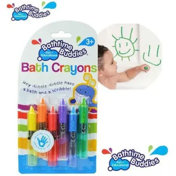 6Pcs/Set Bathroom Crayon Erasable Graffiti Toy Doodle Pen for Baby Kids  Bathing 