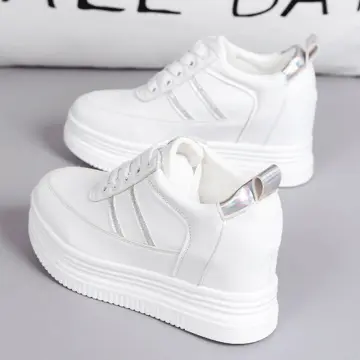 White on sale elevator shoes