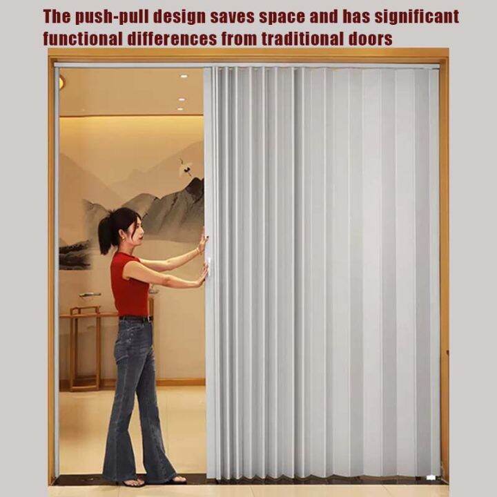 Accordion Sliding Door PVC Room divider Folding Door accordion sliding