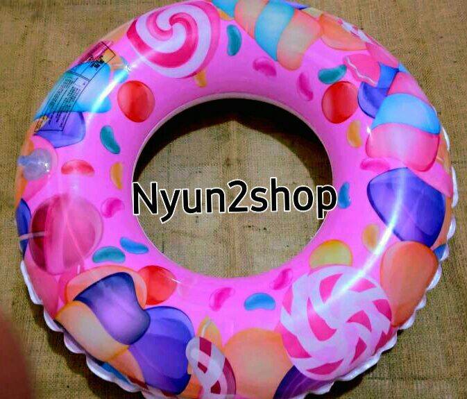 pelampung renang anak anak 70cm motif lolipop transfaran(impor