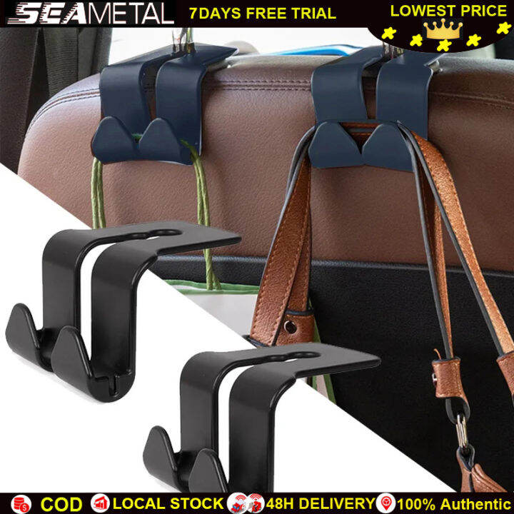 Seametal Car Headrest Back Seat Hook Backseat Hanger Vehicle Rear