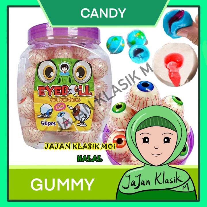 EYEBALL GUMMY HALAL BUMI SOFT GUMMY CANDY WATERMELON BUMI