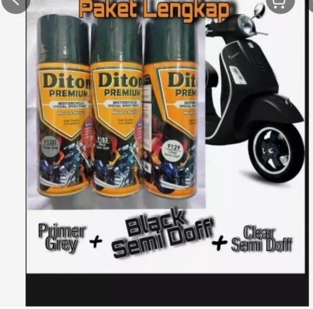 Paket Hemat Pylok Pylox Diton Premium 400cc Epoksi Primer Grey 9120 Black Semi Doff 9183 7955