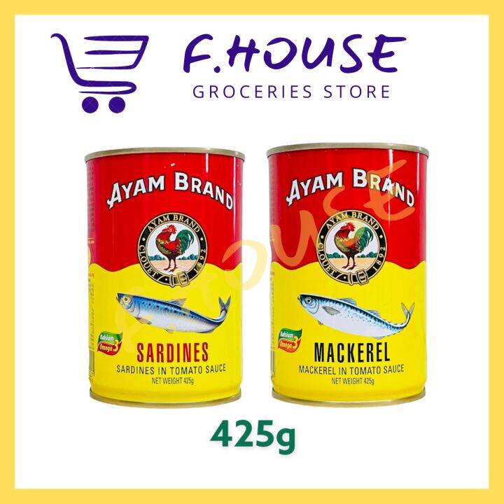 Ayam Brand Ikan Sardin/Mackerel in Tomato Sauce (425g) Lazada