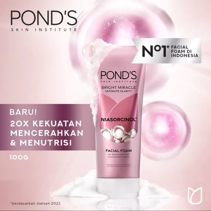 Ponds Facial Foam Bright Miracle Niasorcinol 100g Lazada Indonesia