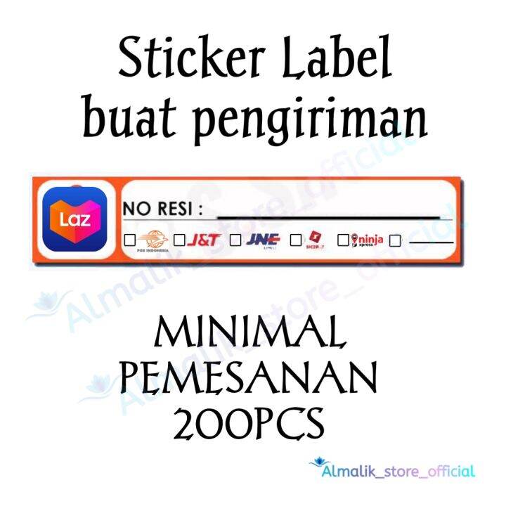 Pcs Sticker Label Resi Pengiriman Packaging Paket Custom Lazada Indonesia