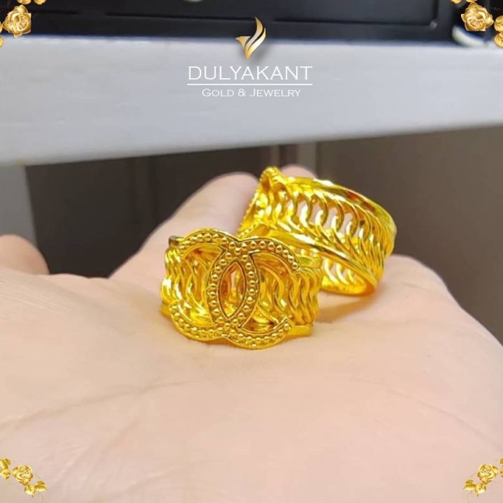 แหวน-ลายชาแนล-เศษทองคำแท้-หนัก-2-สลึง-ไซส์-6-9-1-วง-z-r30