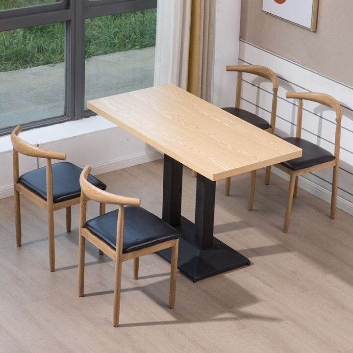Dining Table and Chair Wooden Table and Chair Economical Milk Tea
