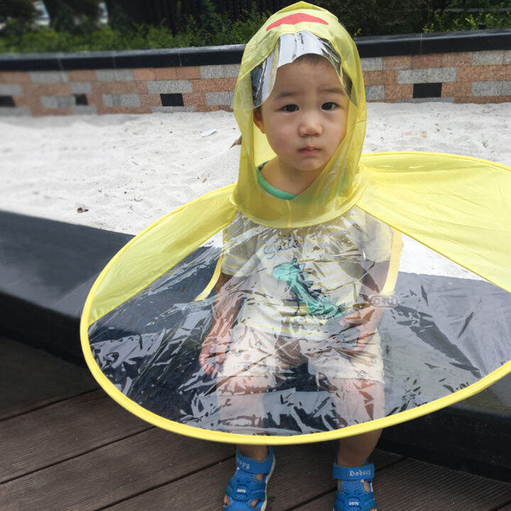 Douyin Online Influencer Flying Saucer Raincoat Small Yellow Duck Cape