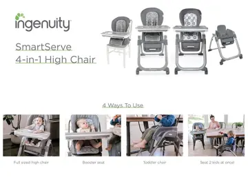 High chair with swing out online tray