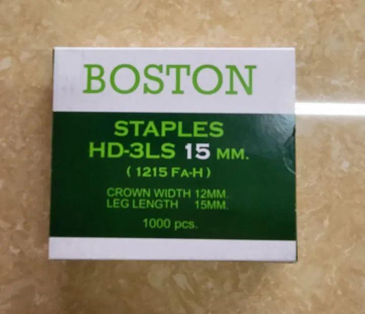 Boston Heavy Duty Staple Wire HD3LS 15mm (1215 FAH) Lazada PH