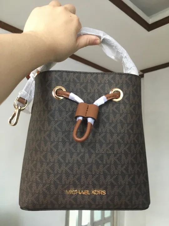 Authentic MICHAEL KORS Suri Small Logo Crossbody Bag + brown + best seller Lazada PH