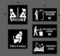 [FudFudAR] ป้ายอะคริลิค Thinking Room I Take it easy! I Shower Room I Masterchef Zone I Private Zone