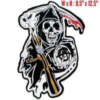 ตัวรีดติดหลังเสื้อขนาดใหญ่ 8.5"x12.5" นิ้ว Grim Reaper Sons Of Anarchy SOA the Legend of Harley Owner Club
แบบรีดติด