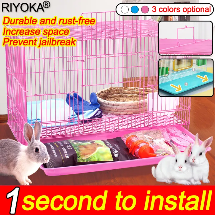 Free delivery tray RIYOKA Foldable Pet Cages Rabbit Cage Pet Playpen