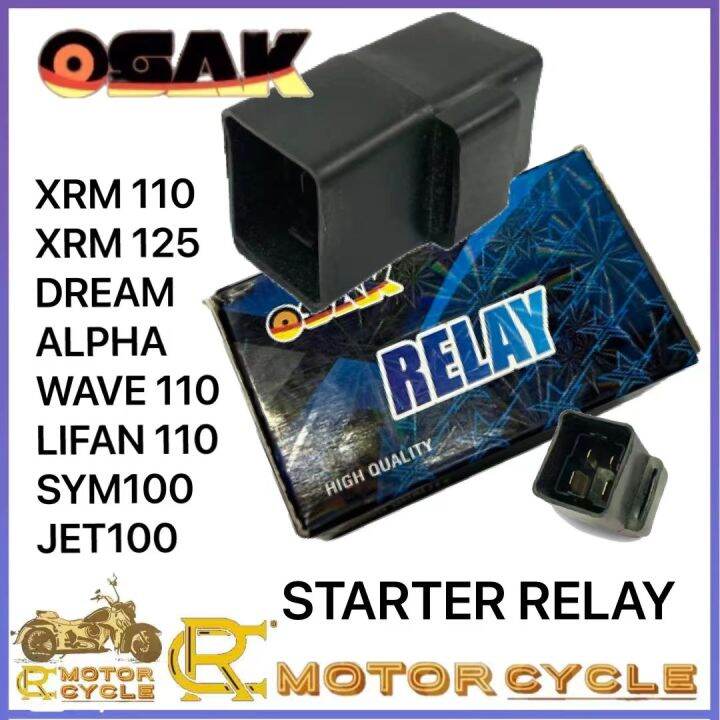 Starter relay 4pin Osak For xrm 110/125 wave 100 dream/c100 lifan 110