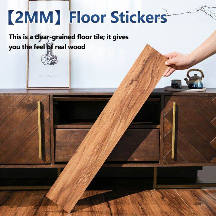 2mm 91x15cm Vinyl Flooring Self Adhesive PVC Floor Sticker Waterproof ...