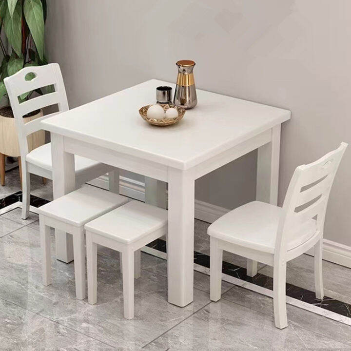Square Dining Table Solid Wood Square Table Small Apartment Dining