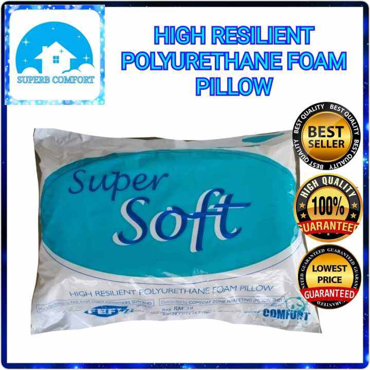 BANTAL SUPER SOFT HIGH RESILIENT POLYURETHANE FOAM PILLOW READY STOCK MALAYSIA Lazada