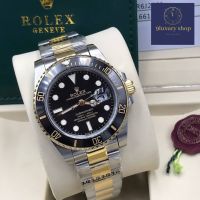 นาฬิกา ROLEX SUBMARINER 2กษัตริย์ 40mm เครื่อง japan movement *สแตนเลสแท้สีทองไม่มีลอกไม่ร่อน **สินค้าตรงตามรูป100%