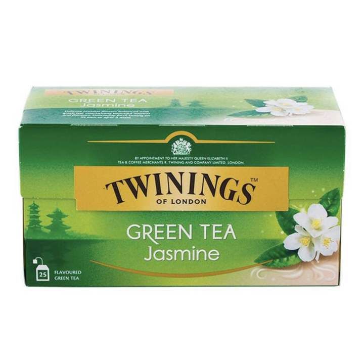 Twinings ทไวท์นิงส์ ชาเขียวมะลิ 1.8กรัม x25ซอง of London Green tea jasmine ชาซอง ชา