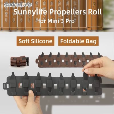 Sunnylife Propellers Rolling Case Roll up Bag Drone Propeller Silicone Pouch Travel Portable Holder Organizers for Mini 3 Pro