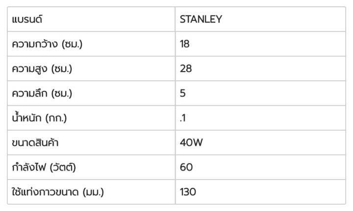 ปืนยิงกาว-stanley-69-gr20c-40-วัตต์-สีเหลือง